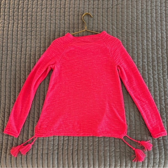 Lilly Pulitzer Hot Pink Light‎ Sweater with tassels size Small - Picture 4 of 7